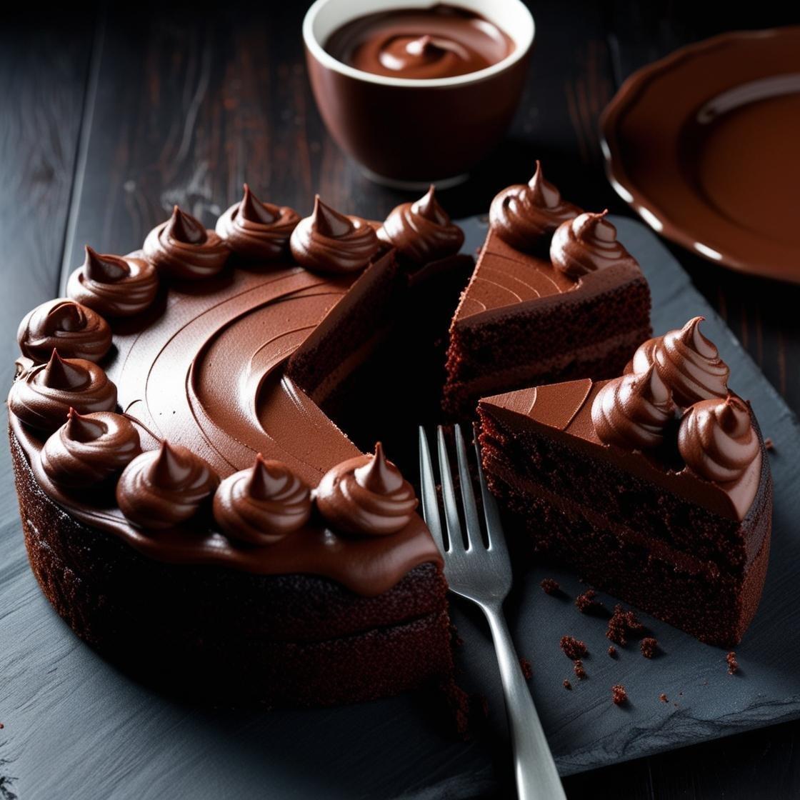 Keto chocolate truffle cake