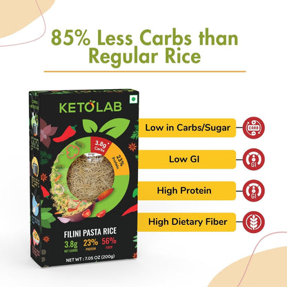 [flavour: Plain] Ketolab Low-Carb Filini Rice — Plain product image 3