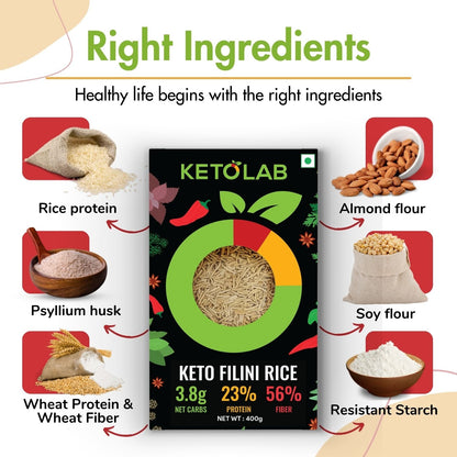 [flavour: Plain] Ketolab Low-Carb Filini Rice — Plain product image 2