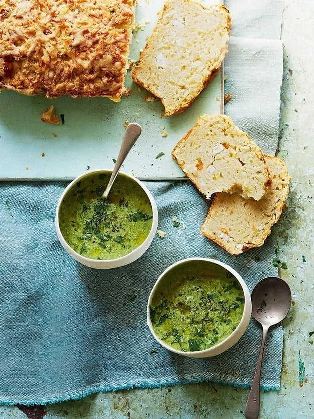 Gluten-free almond cheese and herb bread