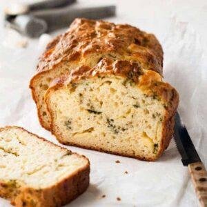 Gluten-free almond garlic and herb bread