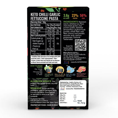 [flavour: Chilli Garlic] Ketolab Low-Carb Fettuccine Pasta — Chilli Garlic product image 8