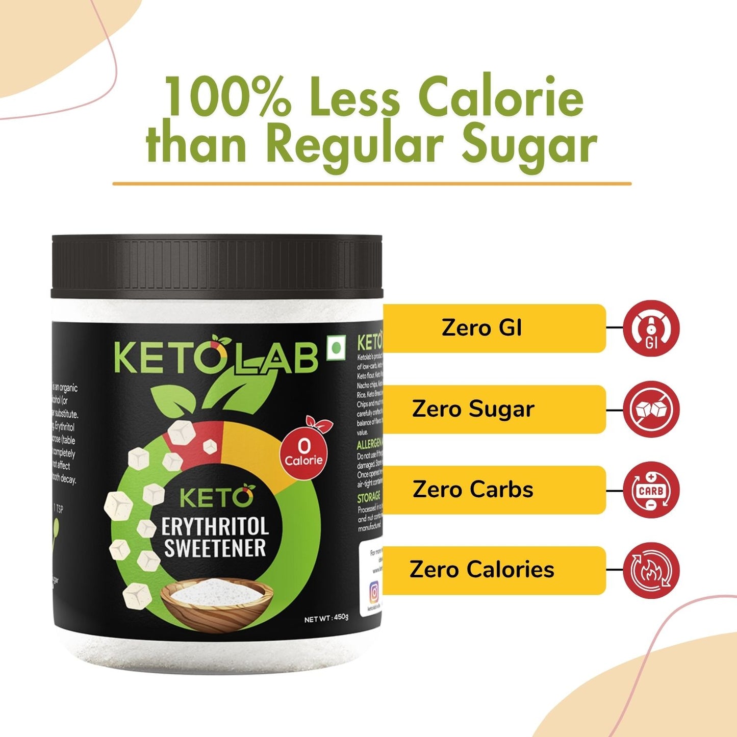 [flavour: Plain] Ketolab Low-Carb Erythritol — Plain product image 3