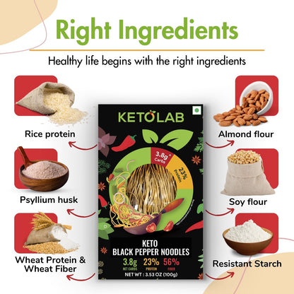 [flavour: Black Pepper] Ketolab Noodles — Black Pepper product image 3