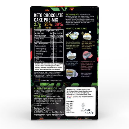 [flavour: Plain] Ketolab Low-Carb Chocolate Cake Pre-Mix — Plain product image 6