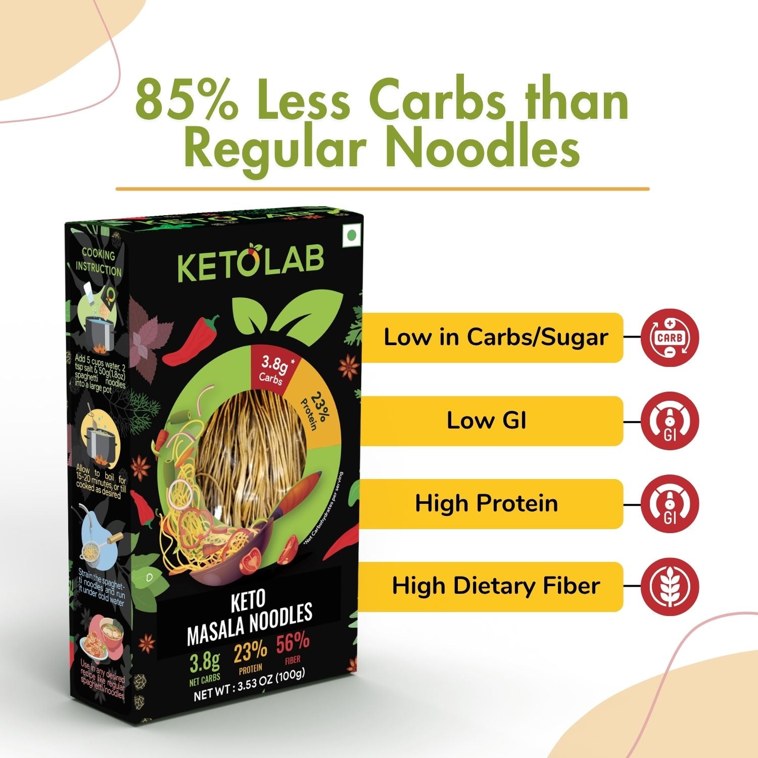 [flavour: Masala] Ketolab Noodles — Masala product image 4