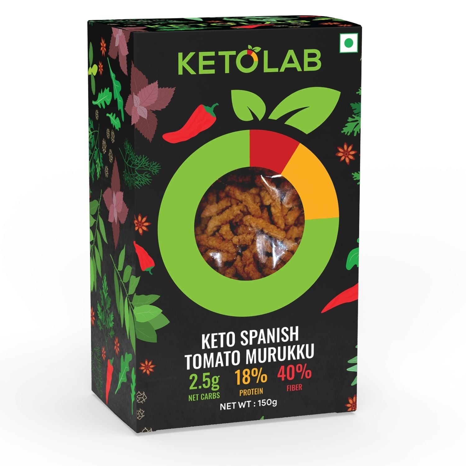[flavour: Spanish Tomato] Ketolab Low-Carb Murukku — Spanish Tomato main image