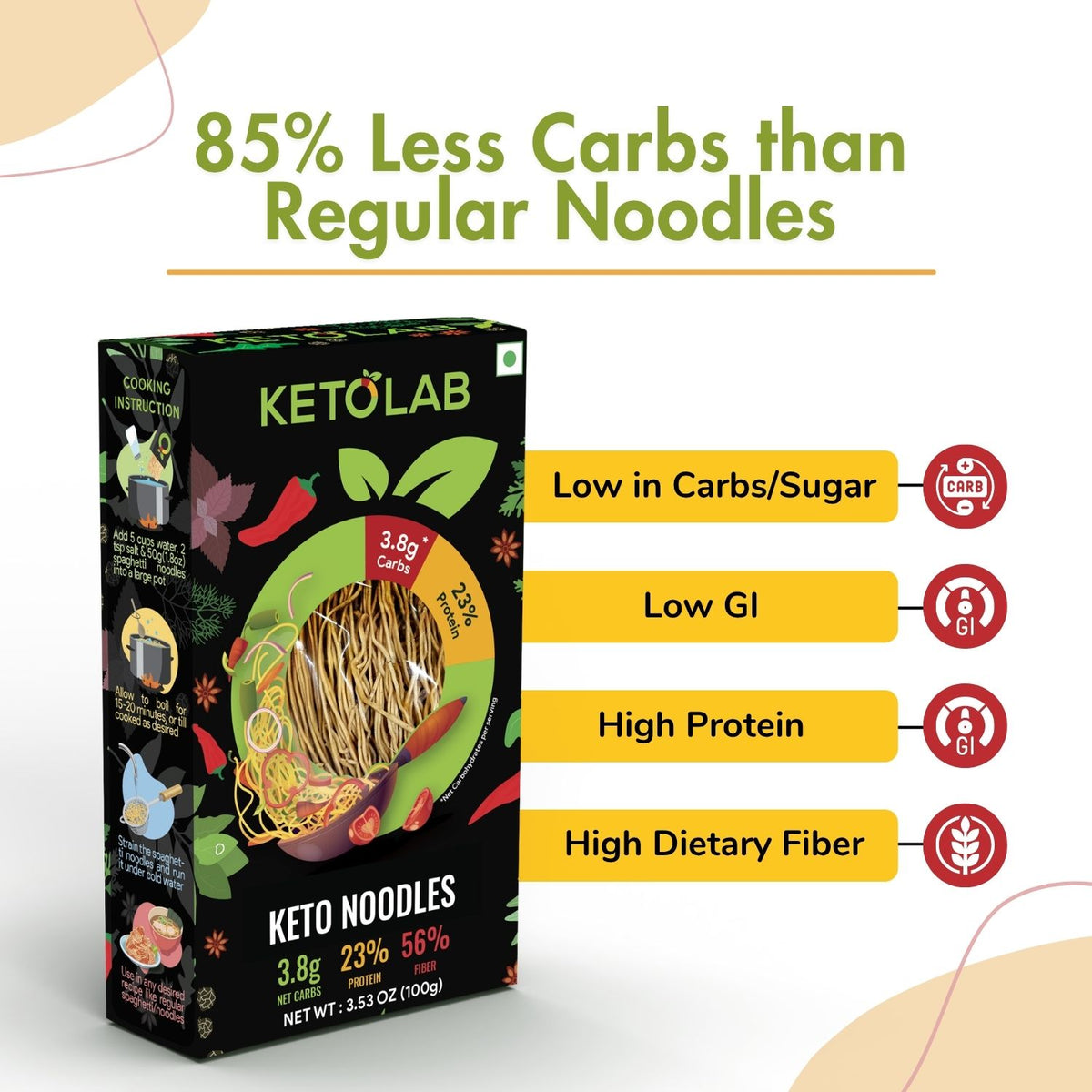 [flavour: Plain] Ketolab Noodles — Plain product image 4