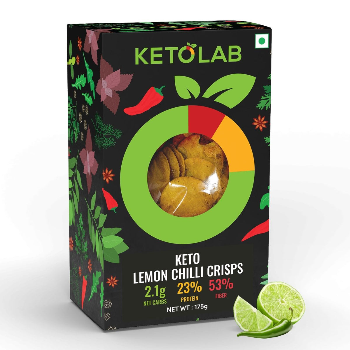 [flavour: Lemon Chilli] Ketolab Low-Carb Crisps — Lemon Chilli main image