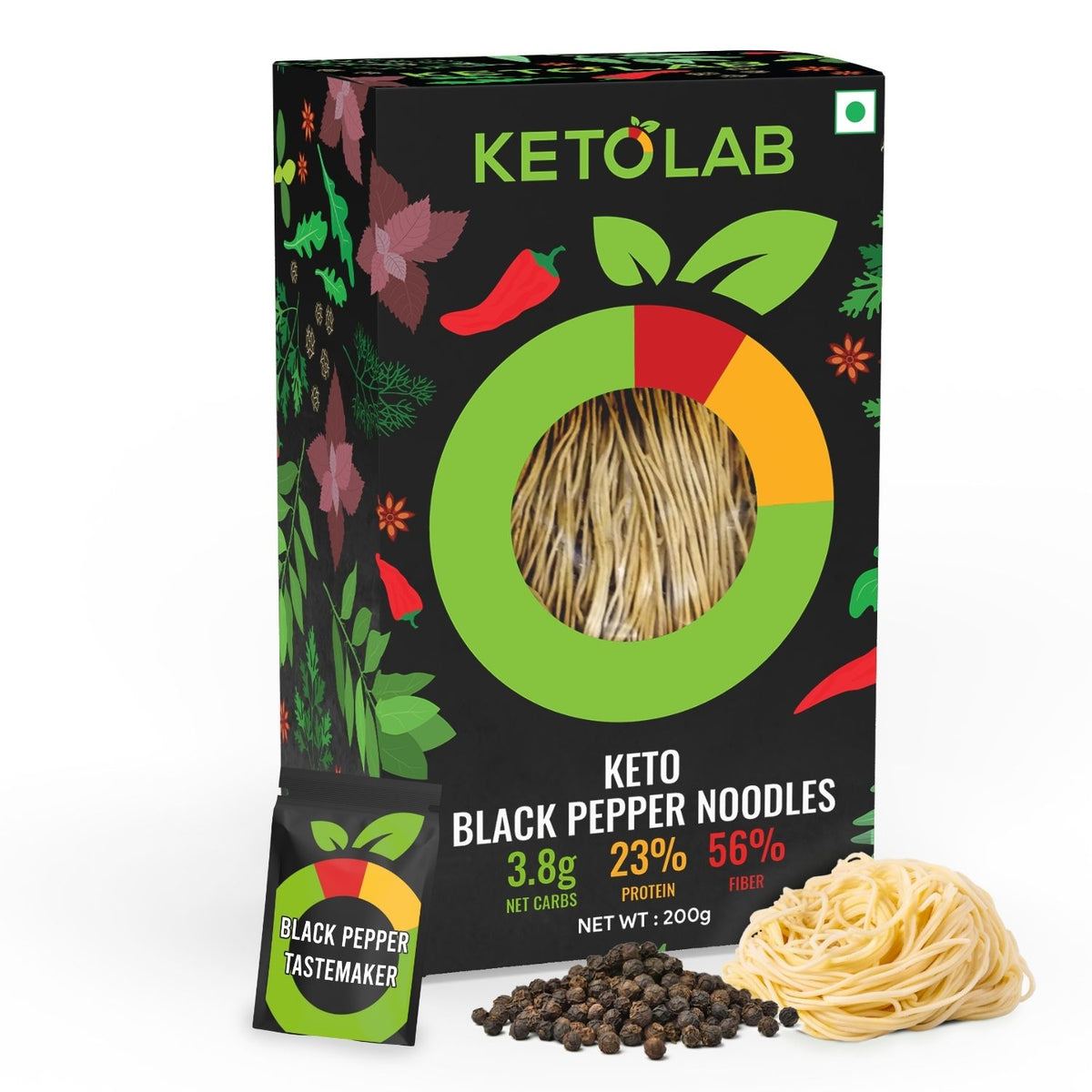 [flavour: Black Pepper] Ketolab Noodles — Black Pepper main image