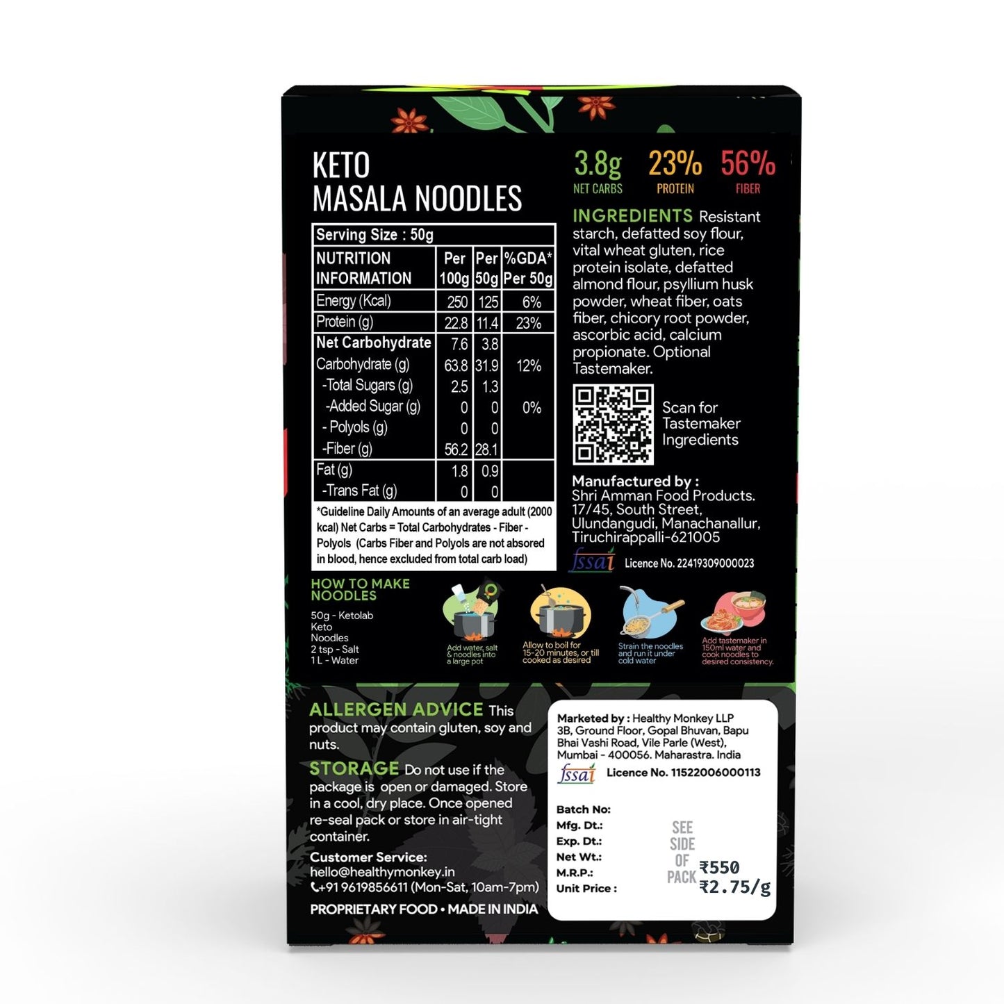 [flavour: Masala] Ketolab Noodles — Masala product image 8