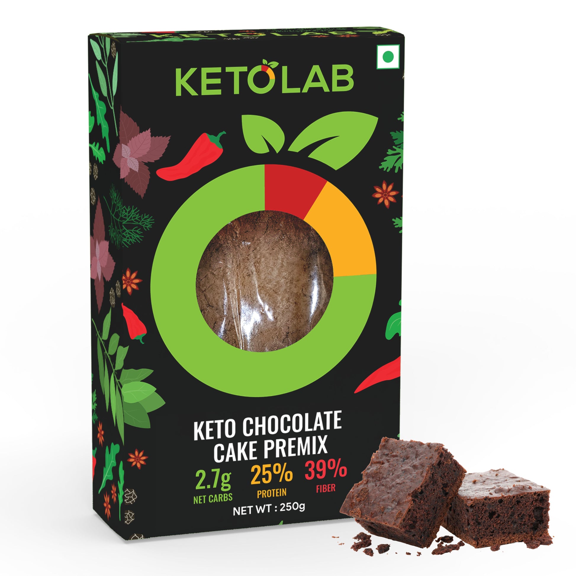 [flavour: Plain] Ketolab Low-Carb Chocolate Cake Pre-Mix — Plain main image