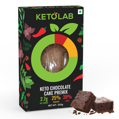 [flavour: Plain] Ketolab Low-Carb Chocolate Cake Pre-Mix — Plain main image