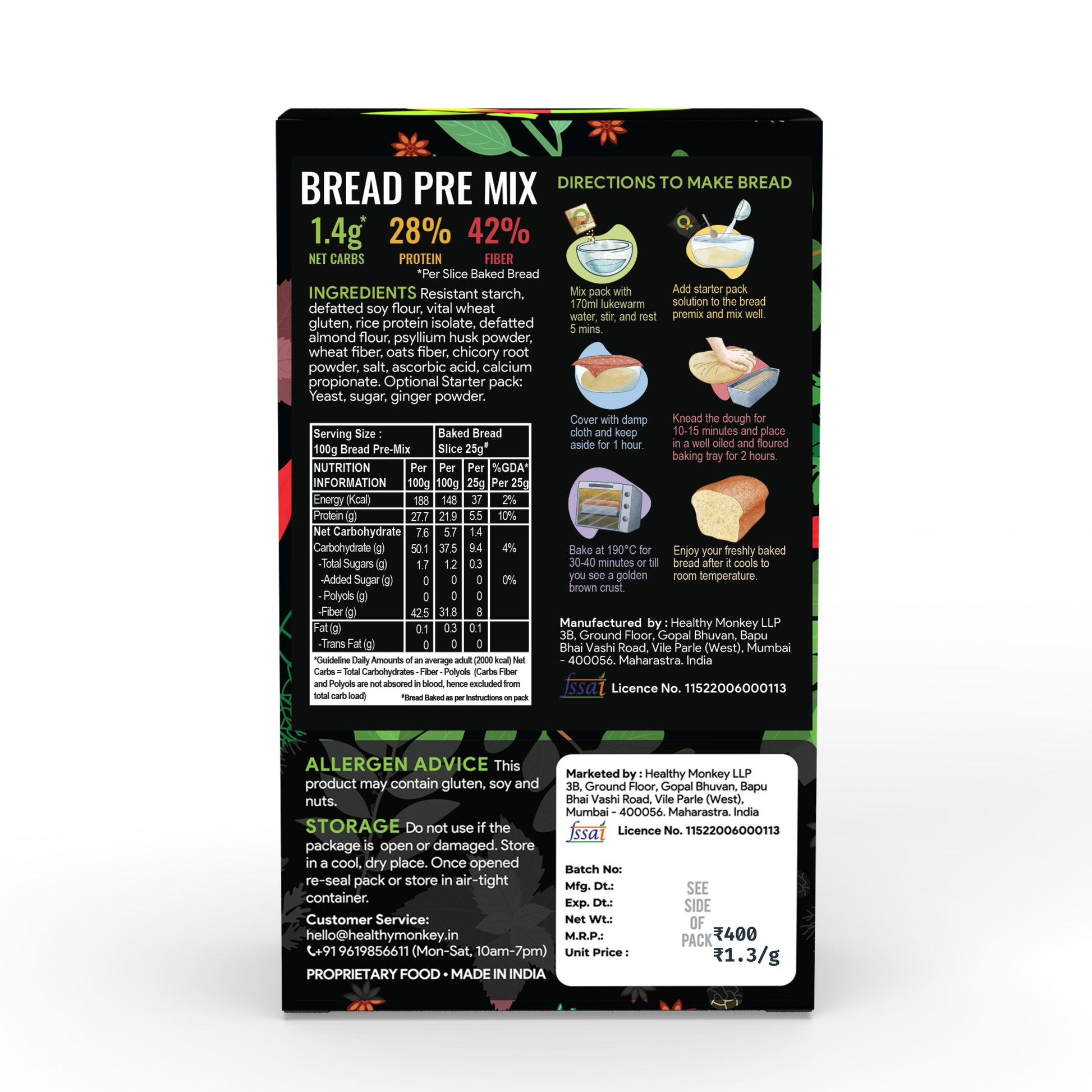 [flavour: Plain] Ketolab Low-Carb Bread Pre-Mix — Plain product image 7