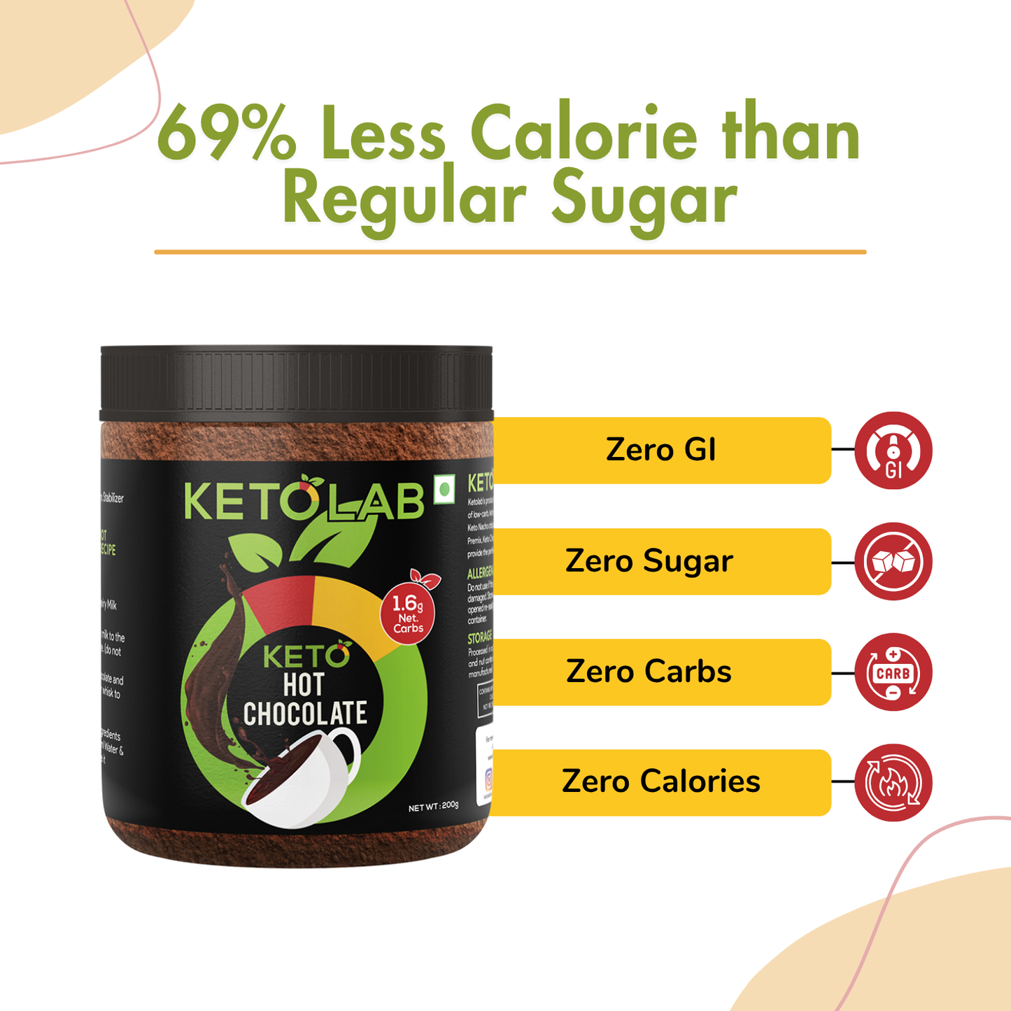 [flavour: Plain] Ketolab Low-Carb Hot Chocolate — Plain product image 3