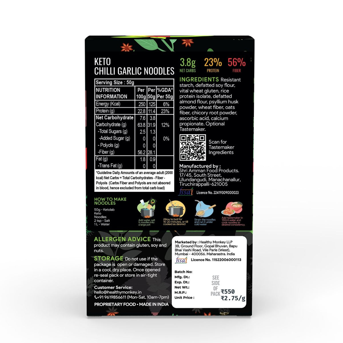 [flavour: Chilli Garlic] Ketolab Noodles — Chilli Garlic product image 8
