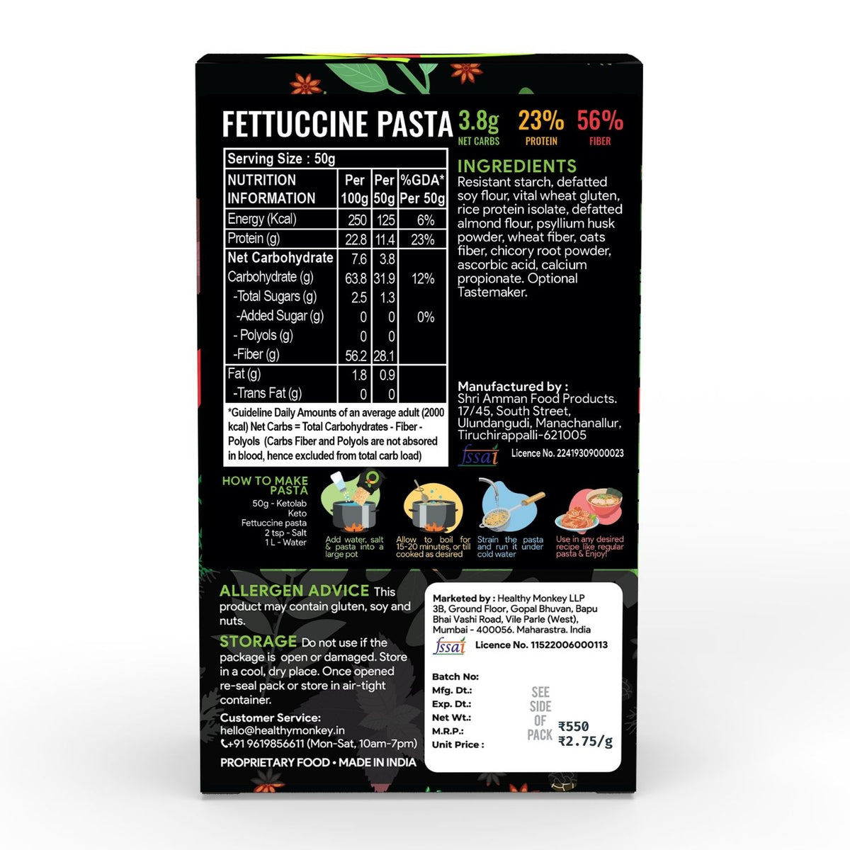 [flavour: Plain] Ketolab Low-Carb Fettuccine Pasta — Plain product image 7