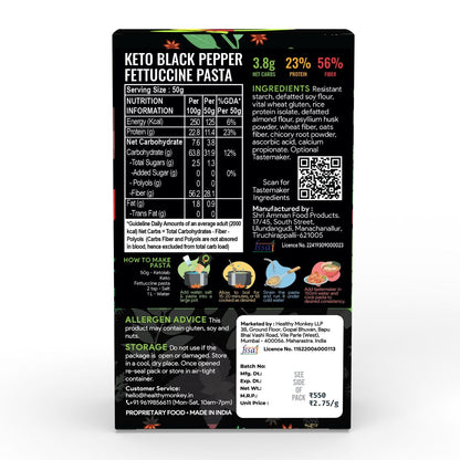 [flavour: Black Pepper] Ketolab Low-Carb Fettuccine Pasta — Black Pepper product image 6
