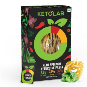 Ketolab Keto Spinach Fettuccine Pasta (Flat noodles)